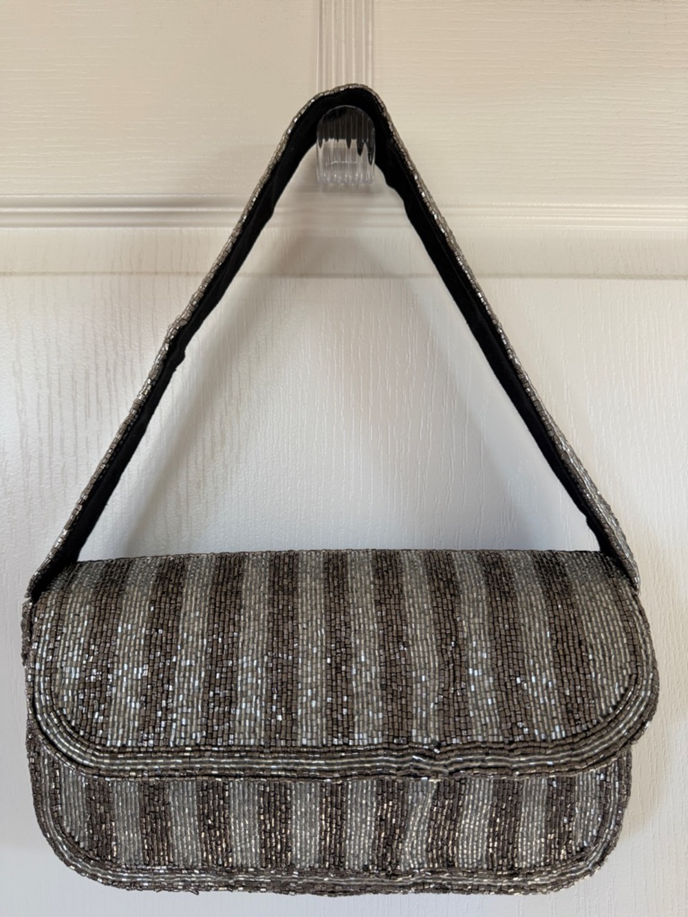 Vintage Beaded Shoulder Bag Y2K Baguette